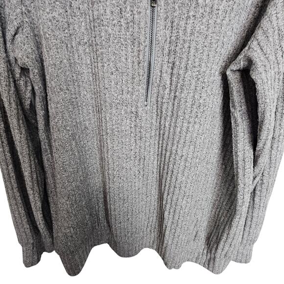 Torrid Sweater Pullover 1/2 Zip Top Collare Neck Gray Women 1X Long Sleeve Shirt - Picture 3 of 8